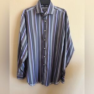 Johnston & Murphy XL Striped Dress/Casual Shirt